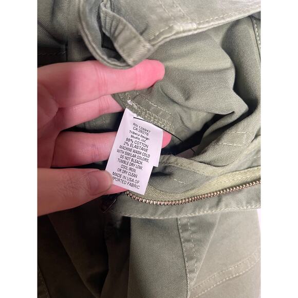 NEW! Nili Lotan 8 French Military Pants Slouchy Cropped Cargos Cotton Army Green - Picture 10 of 14